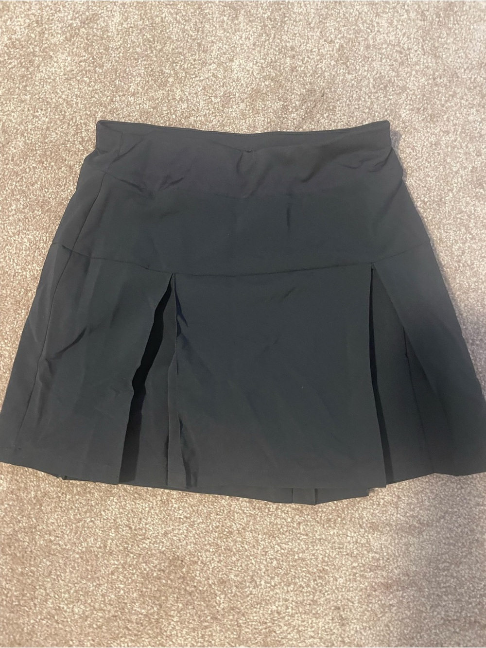 Black Pleated Athletic Skort